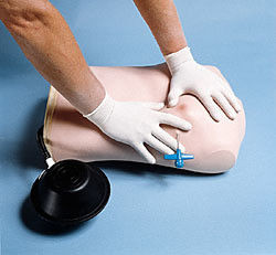 Medizinische Wissenschaft Brustrohr-Mannequin für Spannung Pneumothorax Dekompression Training Modell