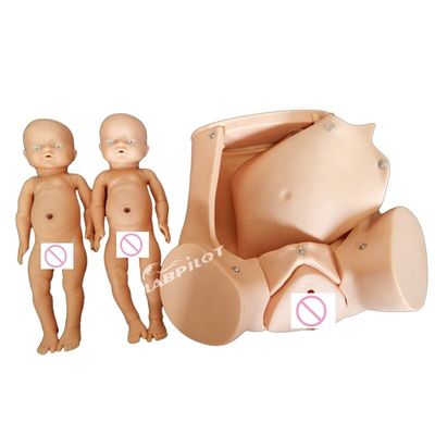Realistische menschliche Lebensgröße Schwangere Frau Modell und Zwillinge Babypuppe für die Geburt Ausbildung